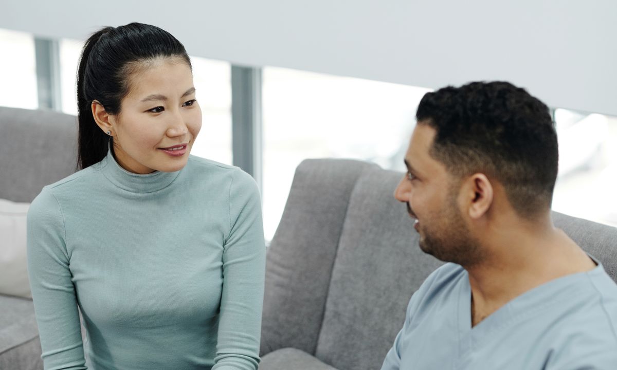 A woman talking with her doctor in an appointment